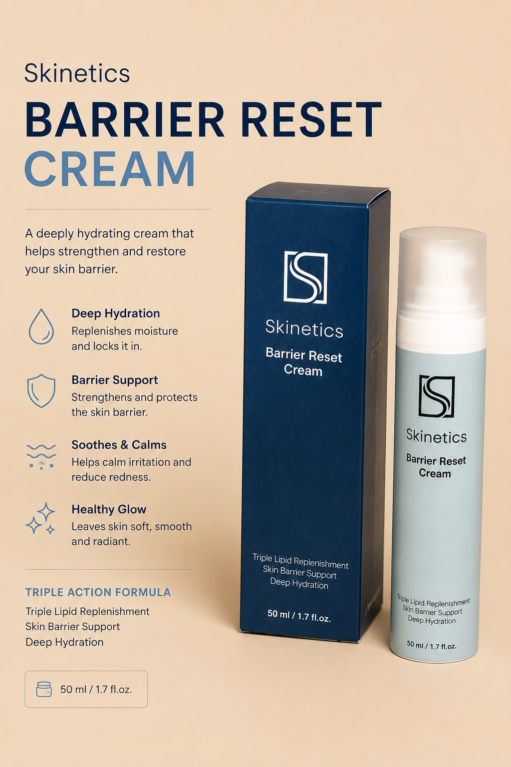 SKINETICS BARRIER RESET CREAM