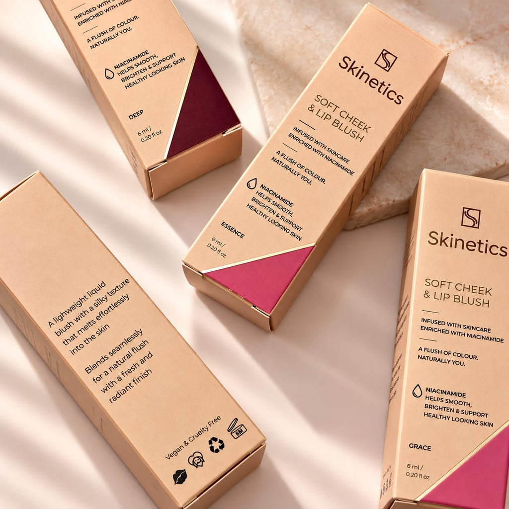 Skinetics Soft Cheek & Lip Blush — Complete 4‑Shade Bundle