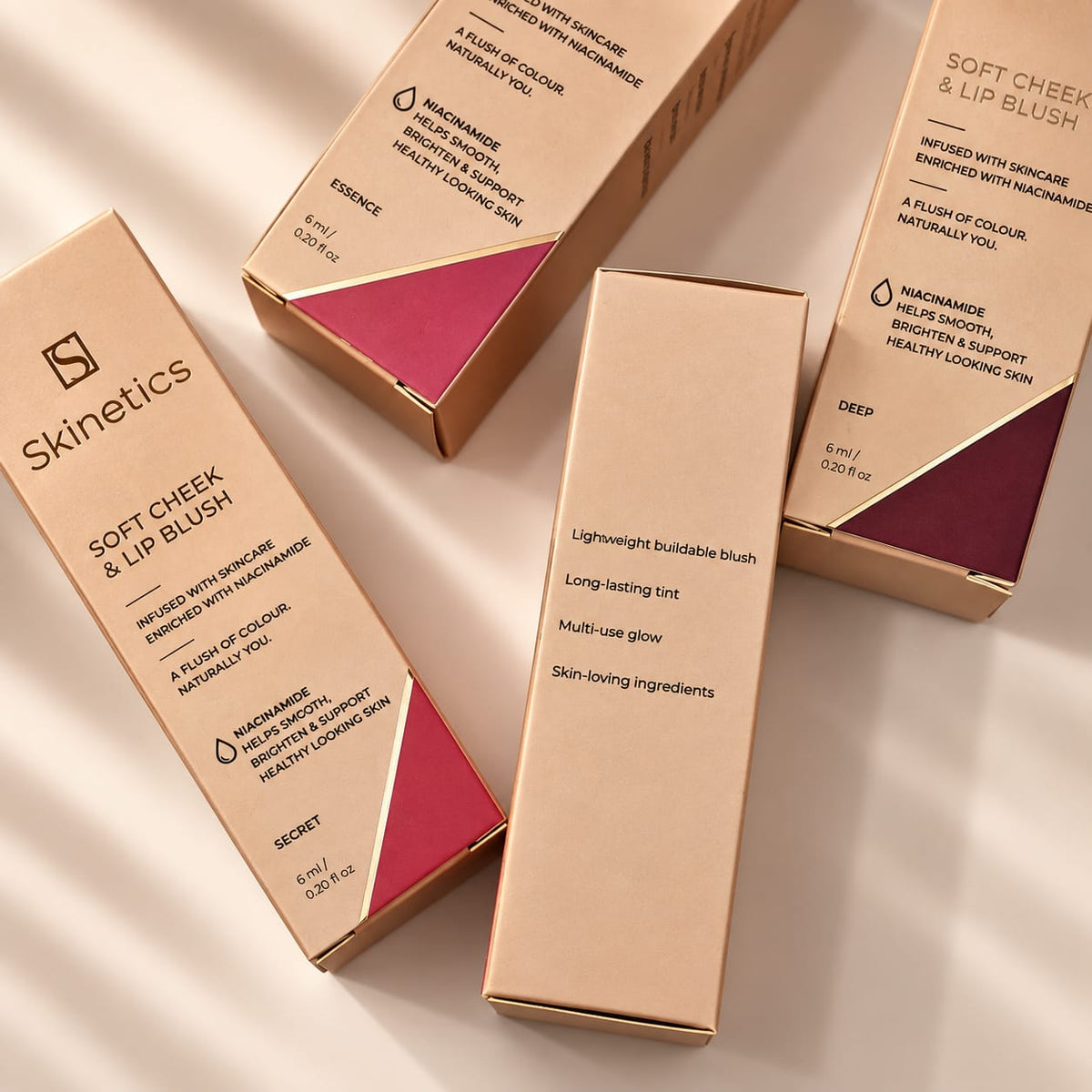 Skinetics Soft Cheek & Lip Blush — Complete 4‑Shade Bundle